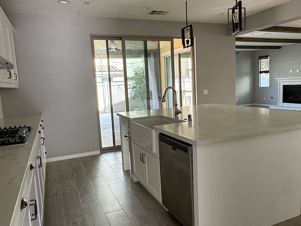 View of the kitchen from the garage entry