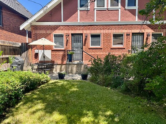 Duplex fenced backyard