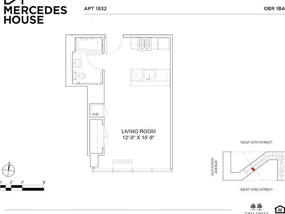2nd image of 550 W 54th St APT 1932