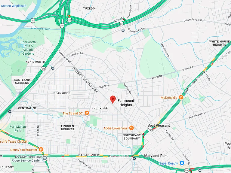 Area Map: House at the pin location