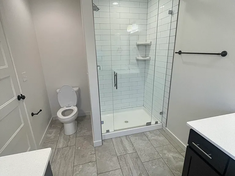 Primary bath shower and toilet