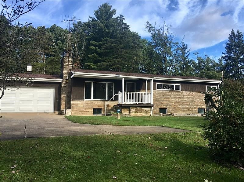 Stone and frame Ranch on 1+ acres.  3 BR, 1 Bath (Plus there is functioning plumbing on the lower level).  Hardwood floors were 