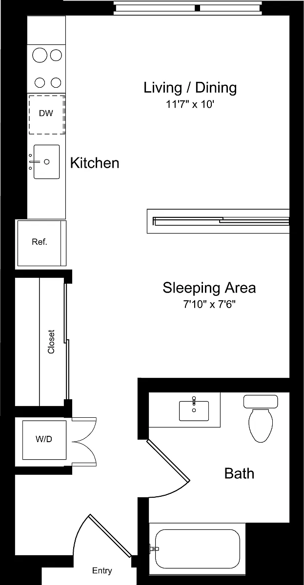 Floor plan Studio A