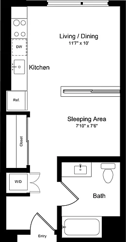 Floor plan Studio A