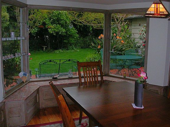 Dining room with serene view