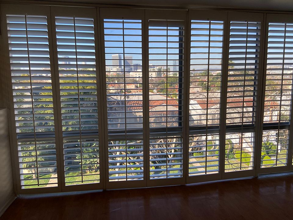 View of cityscape from the living room