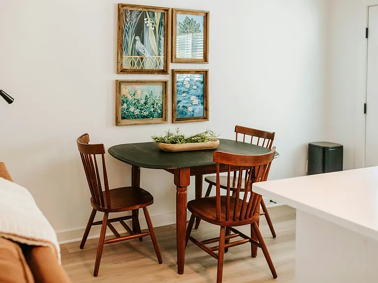 Whether it's breakfast or late-night snacks, this table has you covered.