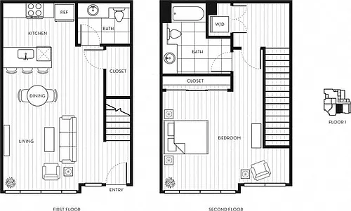 Floor plan Townhome 1