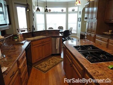 kitchen looking over lake