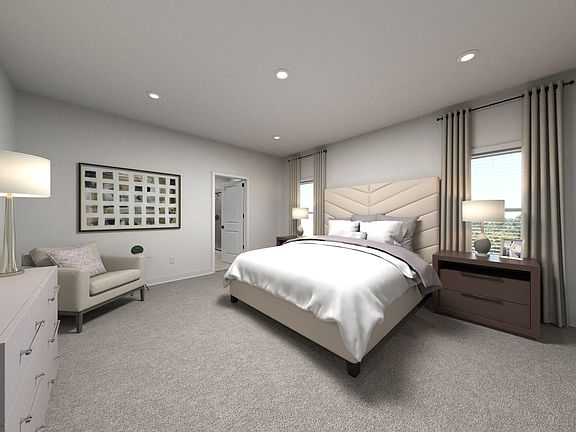 Virtually Staged Primary Suite