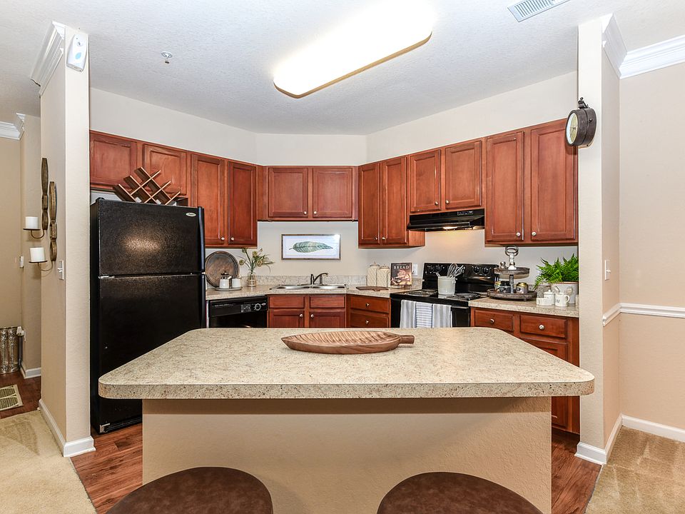 Decorated Model Kitchen and Island