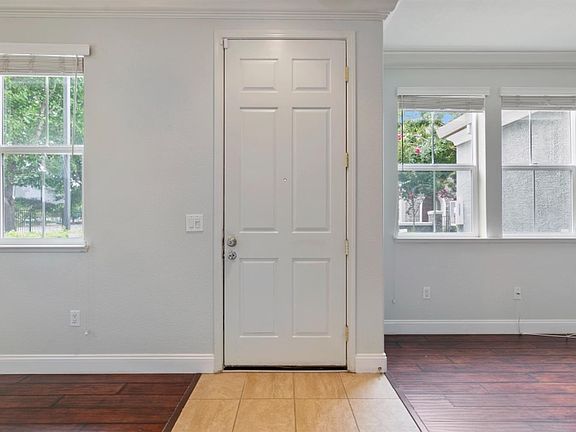 Entry to home...laminate floors in living area.