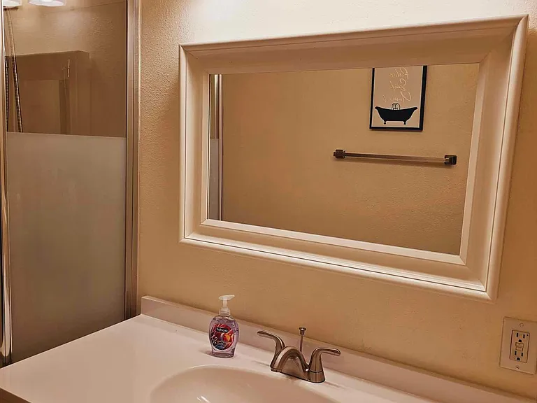 Second bathroom. Brand new vanity