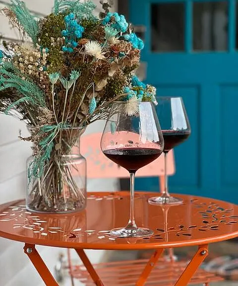 Enjoy coffee in the morning or wine at sunset on the front porch.