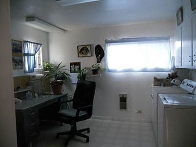 Office area and laundry area