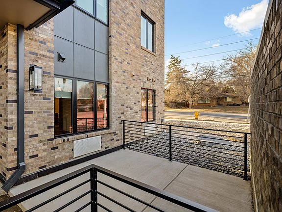 Front entrance and private patio and secure storage unit