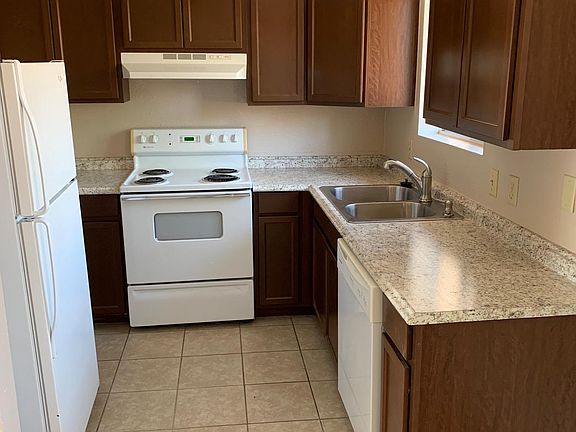 Kitchen with new cabinets and counter tops