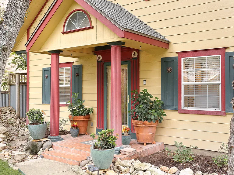 Front door of main home.