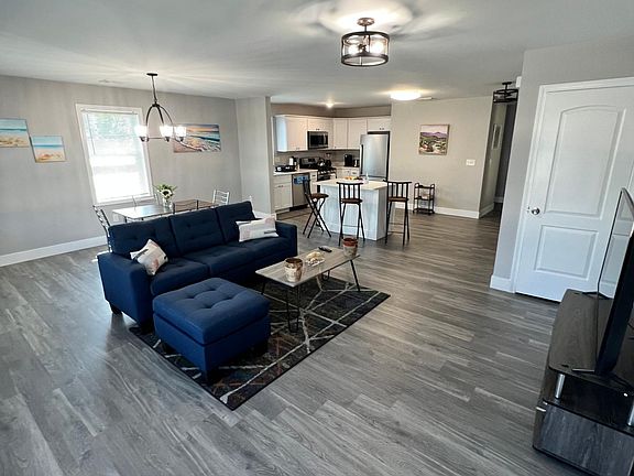 open concept living/dining and kitchen