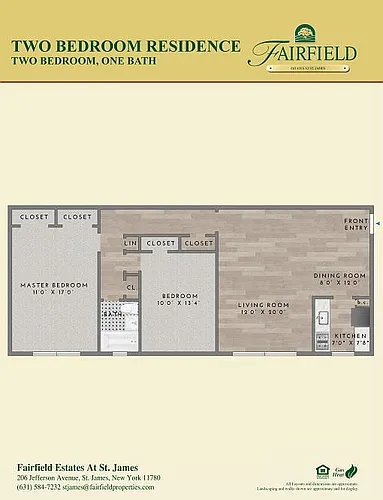 Floor plan Two Bedroom Upper