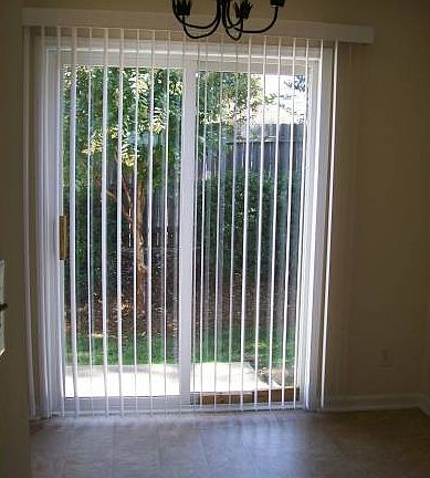 Glass doors to patio