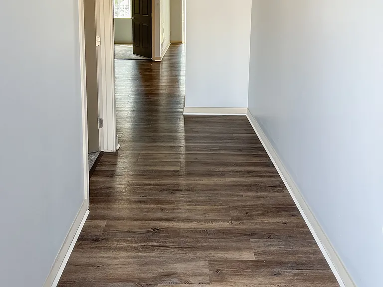 Entrance of apartment on ground level.