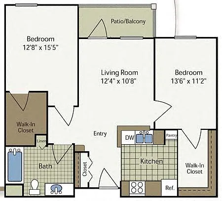 Floor plan Two Bedroom - 30%