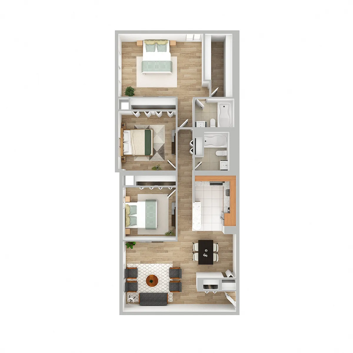 Floor plan Three Bedroom