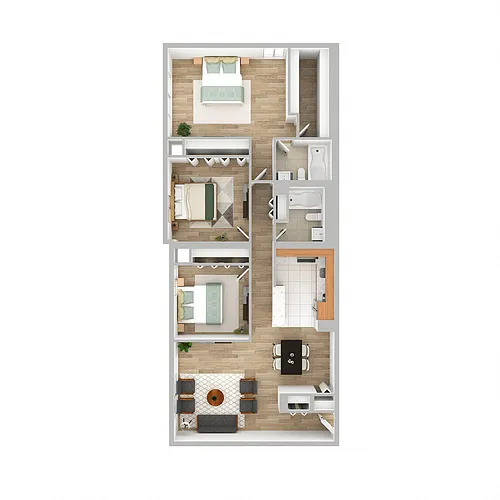 Floor plan Three Bedroom