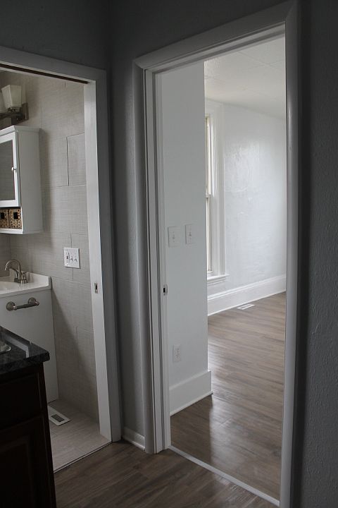 Kitchen Looking to Bedroom and Bathroom
