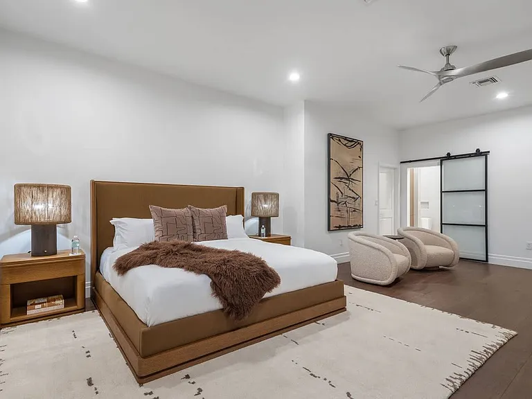 Complete with blackout shades for a restful sleep and plush seating for added comfort.