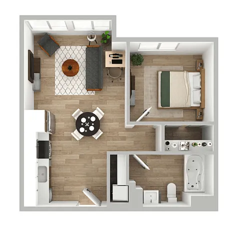 Floor plan One-Bedroom