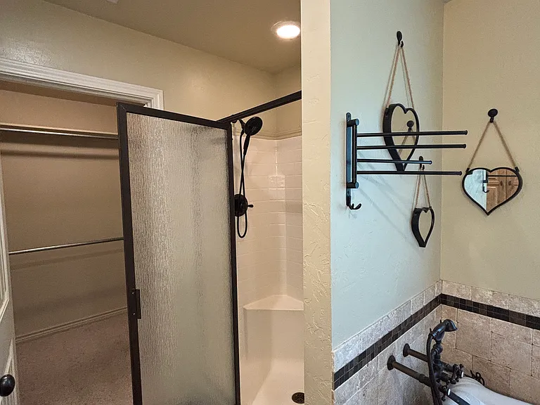 Master Shower and large walk-in Closet
