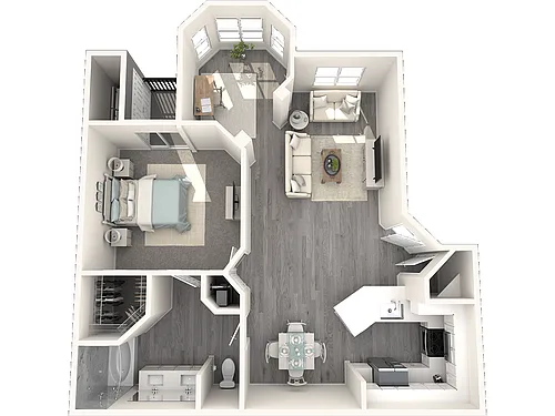 Floor plan 1x1 study