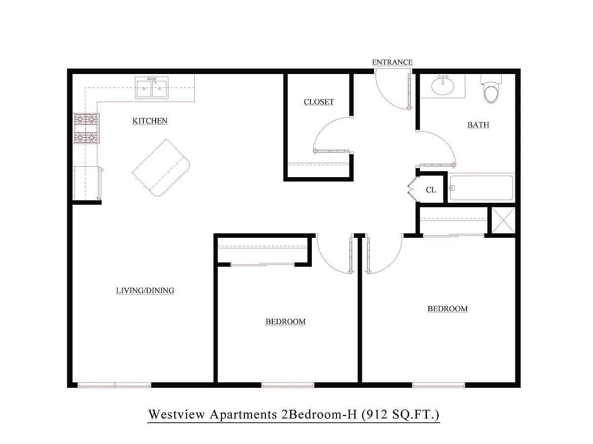 Floor plan Two Bedroom H