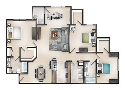 Floor plan The Katherine with Sunroom