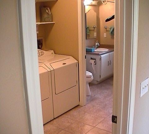 laundry room and spare bathroom