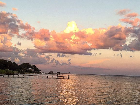 Sunrise view from dock