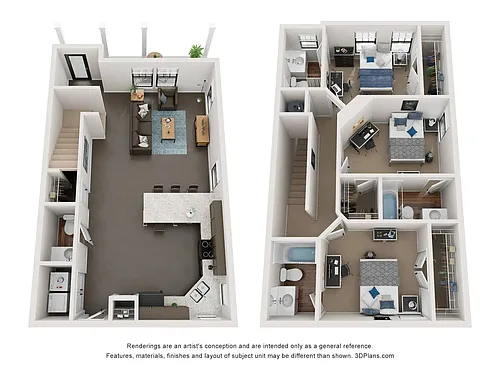 Floor plan 3 Bed 3.5 Bath (Price per Bedroom)