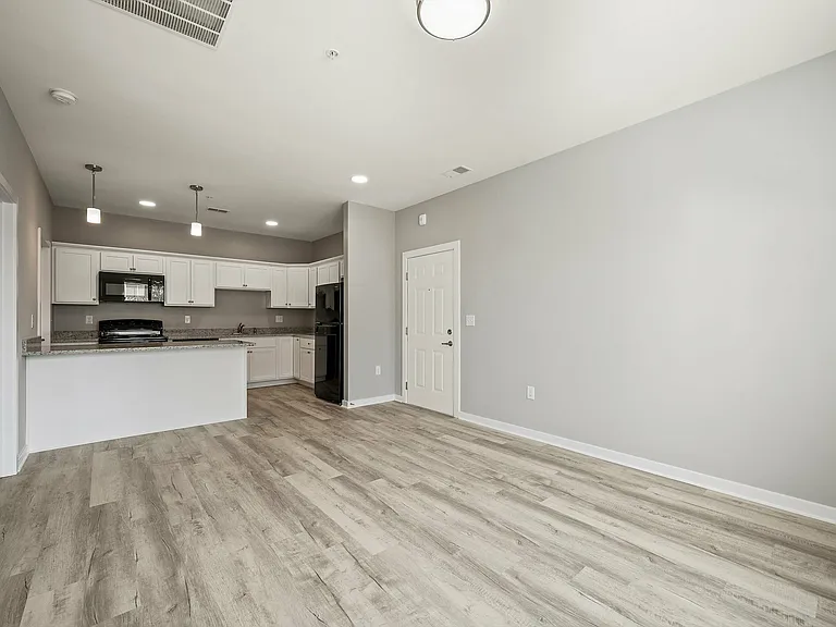 Experience modern living in this stylish kitchen and living area that blends function and charm.