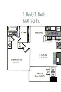 Floor plan 660 SqFt