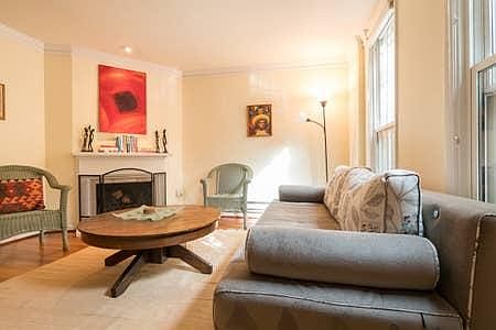 Mission-style antique furniture throughout