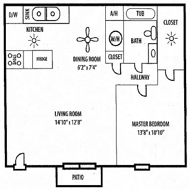 Floor plan 1 Bedroom / Phase 4