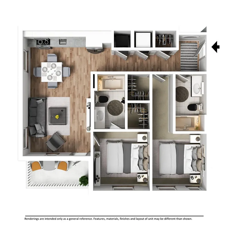 Floor plan Luxury Apartment - Hargreaves