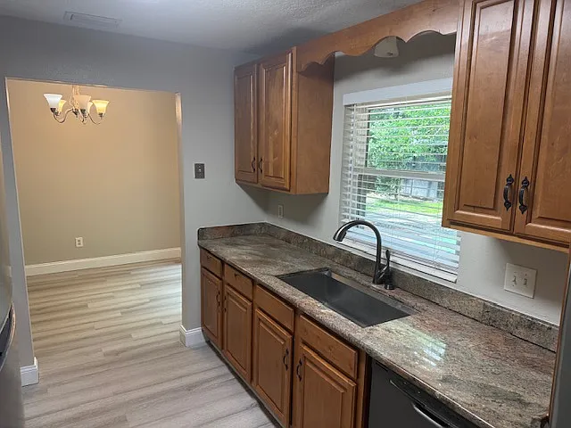 Updated kitchen, with granite countertops