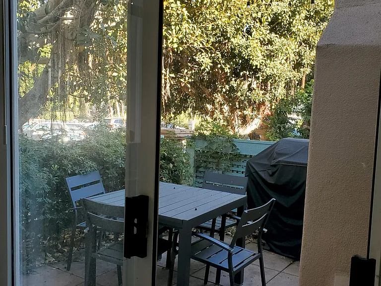 Patio view from the kitchen