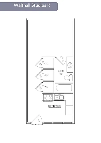 Floor plan Walthall Studio K