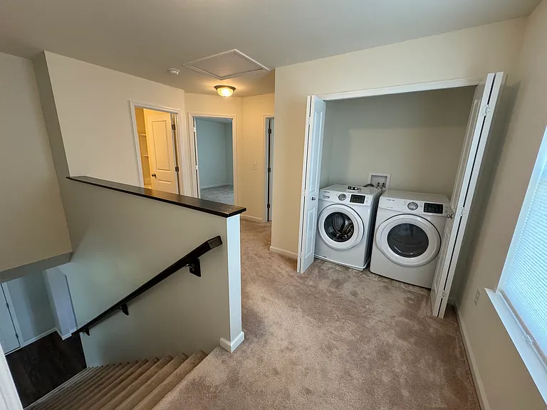 Upstairs landing and laundry room_