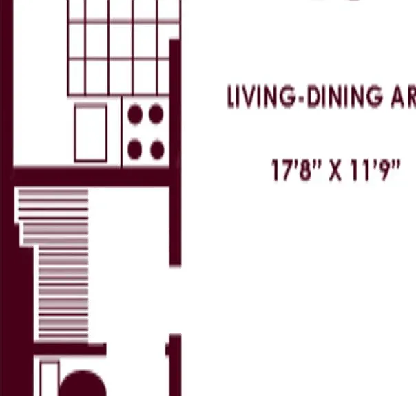 South bookcase style floor plan