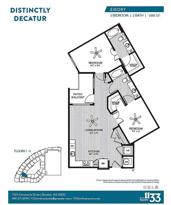 Floor plan 2C Emory